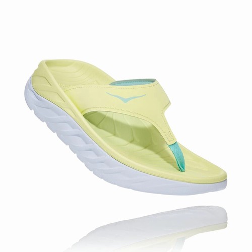 Hoka One One ORA RECOVERY FLIP Sandals For Women India Yellow IN-8390